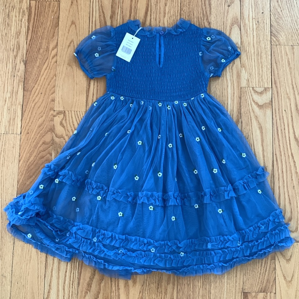 Mini Boden Kids floral blue dress - Picture 2 of 2